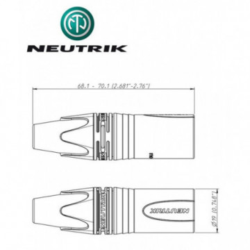 Wtyk XLR 3-pinowy męski Neutrik NC3MXX
